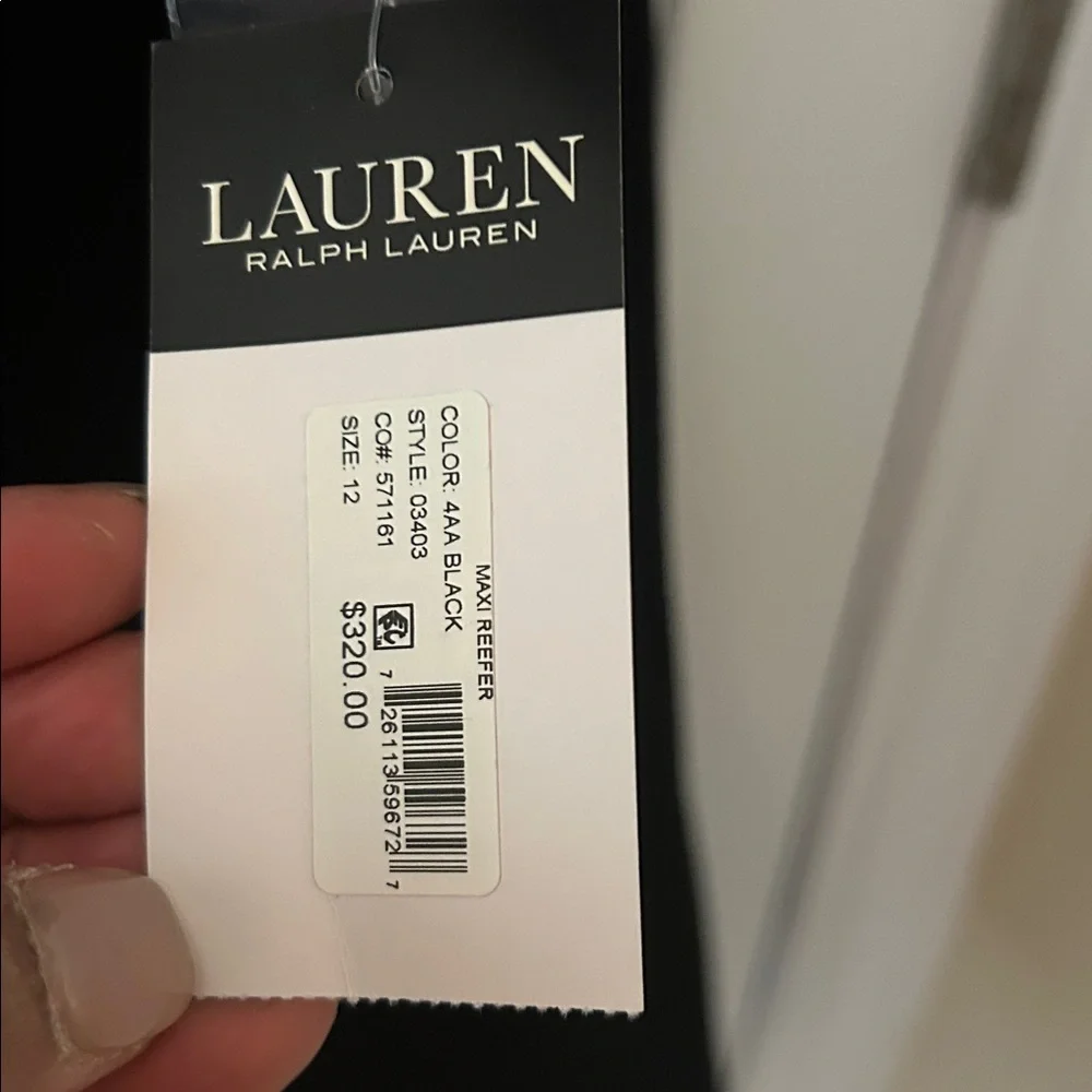 Lauren Ralph Lauren Classic Black Coat-NWT - Picture 8 of 12
